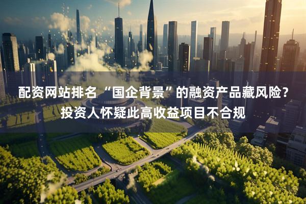 配资网站排名 “国企背景”的融资产品藏风险？投资人怀疑此高收益项目不合规
